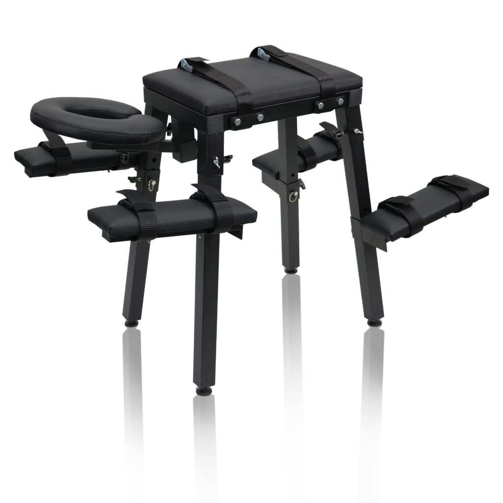 PLKO Adjustable Bench for Adult Couples, Heavy Duty Chair Bed with Padded Faux Leather,Steel Frame,Ideal for Living Room, Bedroom or Outdoors