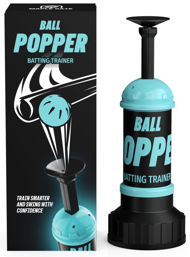Ball Popper – Reinforced Tee Ball Popper, Durable Design, No Battery – Pop Up Baseball Trainer for Timing & Accuracy Batting Practice (to Be Used with Practice Wiffle Balls, Balls Not Included)
